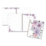 Cambridge Mina Weekly/Monthly Planner, Floral Artwork, 11 x 8.5, White/Violet/Peach Cover, 12-Month (Jan to Dec): 2025 View Product Image