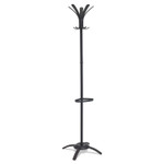 Alba CLEO Coat Stand, Stand Alone Rack, Ten Knobs, Steel/Plastic, 19.75w x 19.75d x 68.9h, Black (ABAPMCLEON) View Product Image