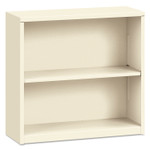 HON Metal Bookcase, Two-Shelf, 34.5w x 12.63d x 29h, Putty (HONS30ABCL) View Product Image