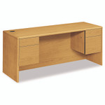 HON 10700 Kneespace Credenza, 3/4 Height Pedestals, 72w x 24d x 29.5h, Harvest View Product Image