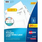 Avery Big Tab Tab Divider - 20 x Divider(s) - 100 Tab(s) - 5 - 5 Tab(s)/Set - 8.5" Divider Width x 11" Divider Length Product Image 