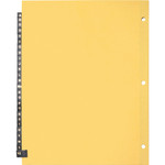 Business Source A-Z Black Leather Tab Index Dividers - 26 Printed Tab(s) - (BSN01181) Product Image 