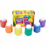 Crayola Washable Kids' Paint Set - 6 Color(s) - Yellow, White, Orange, Green, Red, Blue - 2 fl oz - Washable Product Image 