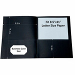 Sparco Letter Pocket Folder - 8 1/2" x 11" - 2 Internal Pocket(s) - Black Product Image 