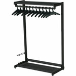 Quartet Two-Shelf Garment Rack - Freestanding - 12 Hangers Included - Contemporary/Modern - 48" Width x 61.50" Height - Black Product Image 