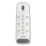 Belkin Home/Office Surge Protector, 12 AC Outlets, 6 ft Cord, 3,996 J, White/Black View Product Image
