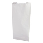 Bagcraft Grease-Resistant Single-Serve Bags, 6" x 0.75" x 6.5", White, 2,000/Carton View Product Image