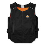 ergodyne Chill-Its 6255 Lightweight Phase Change Cooling Vest, Cotton/Polyester, Large/X-Large, Black View Product Image