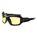 ergodyne Skullerz Loki Safety Glasses/Goggles, Black Nylon Impact Frame, Yellow Polycarbonate Lens View Product Image
