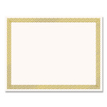 Great Papers! Foil Border Certificates, 8.5 x 11, Ivory/Gold with Braided Gold Border, 12/Pack (COS936060) Product Image 