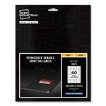 Avery PermaTrack Durable White Asset Tag Labels, Laser Printers, 0.75 x 1.5, White, 40/Sheet, 8 Sheets/Pack (AVE61525) View Product Image