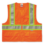 ergodyne GloWear 8235ZX Class 2 Two-Tone X-Back Vest, Polyester, 4X-Large/5X-Large, Orange View Product Image