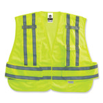 ergodyne GloWear 8244PSV Class 2 Expandable Public Safety Hook and Loop Vest, Polyester, 3X-Large Plus, Lime View Product Image
