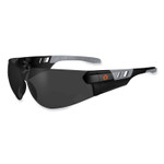 ergodyne Skullerz Saga Frameless Safety Glasses, Matte Black Nylon Impact Frame, Smoke Polycarbonate Lens View Product Image