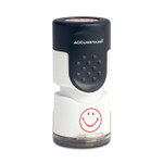 ACCUSTAMP Pre-Inked Round Stamp, Smiley, 0.63" dia, Red View Product Image