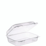 Dart StayLock Clear Hinged Lid Containers, Oblong, 6.81 x 9.4 x 3.1, Plastic, 125/Bag, 2/Carton View Product Image