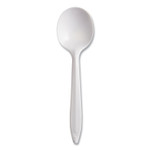 Dart Style Setter Mediumweight Plastic Utensils, Soup Spoon, White, 1,000/Carton View Product Image