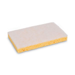 Boardwalk Scrubbing Sponge, Light Duty, 3.6 x 6.1, 0.7" Thick, Yellow/White, Individually Wrapped, 20/Carton (BWK16320) View Product Image