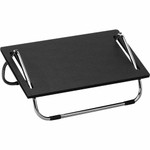 Safco Adjustable Footrests - 5" Adjustable Height - Black, Silver Product Image 