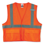 ergodyne GloWear 8220HL Class 2 Standard Mesh Hook and Loop Vest, Polyester, 4X-Large/5X-Large, Orange View Product Image