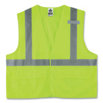 ergodyne GloWear 8225HL Class 2 Standard Solid Hook and Loop Vest, Polyester, Lime, Small/Medium View Product Image