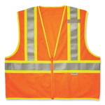 ergodyne GloWear 8230Z Class 2 Two-Tone Mesh Zipper Vest, Polyester, Large/X-Large, Orange View Product Image