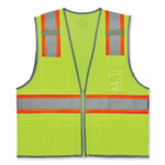 ergodyne GloWear 8246Z-S Single Size Class 2 Two-Tone Mesh Vest, Polyester, Large, Lime View Product Image