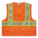 ergodyne GloWear 8235ZX Class 2 Two-Tone X-Back Vest, Polyester, Small/Medium, Orange View Product Image