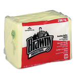 Brawny Professional Dusting Cloths Quarterfold, 17 x 24, Unscented, Yellow, 50/Pack, 4 Packs/Carton View Product Image