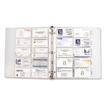 C-Line Tabbed Business Card Binder Pages, For 2 x 3.5 Cards, Clear, 20 Cards/Sheet, 5 Sheets/Pack (CLI61117) Product Image 