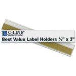 C-Line Best Value Peel/Stick Shelf Label Holders - 0.5" Height x 3" Width Product Image 