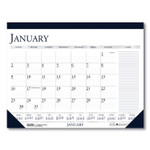 House of Doolittle Recycled Two-Color Monthly Desk Pad Calendar with Notes Section, 22 x 17, Blue Binding/Corners, 12-Month (Jan-Dec): 2025 View Product Image
