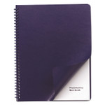 GBC Leather-Look Presentation Covers for Binding Systems, Navy, 11.25 x 8.75, Unpunched, 100 Sets/Box (GBC2000711) View Product Image