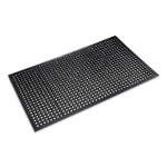 Crown Safewalk-Light Drainage Safety Mat, Rubber, 36 x 60, Black View Product Image