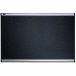 Quartet Prestige Embossed Bulletin Board - 24" Board Height x 36" Board Width - Black Foam Surface - Self-healing - Silver Aluminum Frame Product Image 