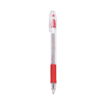 Pilot EasyTouch Ballpoint Pen, Stick, Fine 0.7 mm, Red Ink, Clear/Red Barrel, Dozen View Product Image