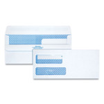 Quality Park Double Window Redi-Seal Security-Tinted Envelope, #9, Commercial Flap, Redi-Seal Adhesive Closure, 3.88 x 8.88, White, 250/CT View Product Image