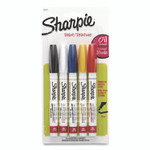 Sharpie Permanent Paint Marker, Fine Bullet Tip, Assorted Colors, 5/Pack View Product Image