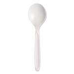 SOLO Reliance Mediumweight Cutlery, Soup Spoon, Plastic, White, 1,000/Carton View Product Image