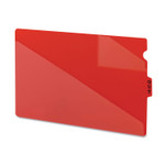 Smead End Tab Poly Out Guides, Two-Pocket Style, 1/3-Cut End Tab, Out, 8.5 x 14, Red, 50/Box View Product Image