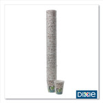 Dixie PerfecTouch Hot Cups, Individually Wrapped, 8 oz, Paper, Coffee Haze Design, 50/Sleeve, 20 Sleeves/Carton View Product Image