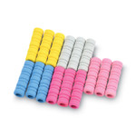 Tatco Ribbed Pencil Cushions, 1.75" Long, Assorted Colors, 50/Box View Product Image