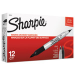 Sharpie Twin-Tip Permanent Marker, Extra-Fine/Fine Bullet Tips, Black, Dozen (SAN32001) Product Image 