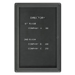 Quartet Enclosed Magnetic Directory, One Door, 24 x 36, Graphite Aluminum Frame View Product Image