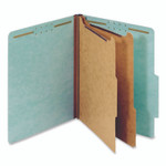Pendaflex Colored Pressboard Top Tab Classification Folders, 2.5" Expansion, 2 Dividers, 6 Fasteners, Letter Size, Light Blue, 10/Box View Product Image