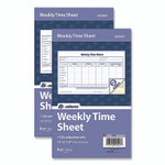 Adams Weekly Time Sheets, One Part (No Copies), 8.5 x 5.5, 100 Forms/Pad, 2 Pads/Pack Product Image