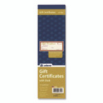 TOPS Gift Certificate with Stub Book, 7.81 x 3.25, Cream, 25 Certificates View Product Image