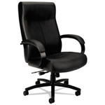 HON Validate Big and Tall Leather Chair, Supports Up to 450 lb, 18.75" to 21.5" Seat Height, Black (BSXVL685SB11) View Product Image