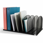Safco Mesh Desk Organizers - 8 Compartment(s) - Compartment Size : 2" - 8.25" Height x 19.25" Width x 11.50" Depth - Desktop - Powder Coated Product Image 