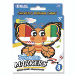 BAZIC Products Products Broad Line Jumbo Washable Markers, Broad Bullet Tip, 8 Assorted Colors, 24/Set View Product Image